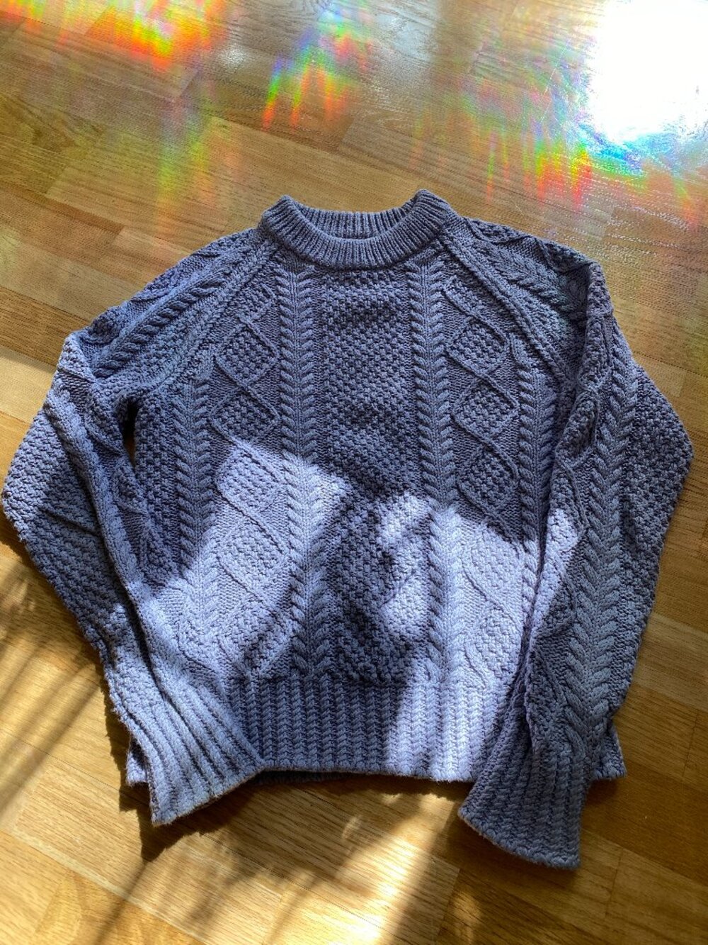 LL Bean Womens Signature 100% Cotton Fisherman Sweater Crewneck
